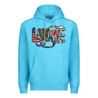 Ocean Blue america nurse Premium Hoodie - CowhideDigitalArt