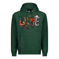 Sports Green america nurse Premium Hoodie - CowhideDigitalArt