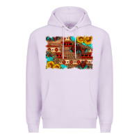 Lilac aztec and leopard background Premium Hoodie - HRA Design Shop
