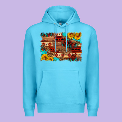 Aztec And Leopard Background Premium Hoodie Designed By Hra Design Shop