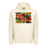 Tofu aztec and leopard background Premium Hoodie - HRA Design Shop