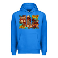 True Royal aztec and leopard background Premium Hoodie - HRA Design Shop