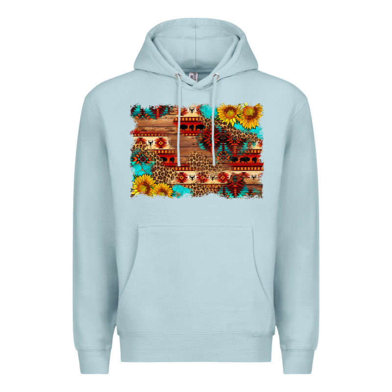 Aztec And Leopard Background Premium Hoodie by HRA Design Shop | Teevron