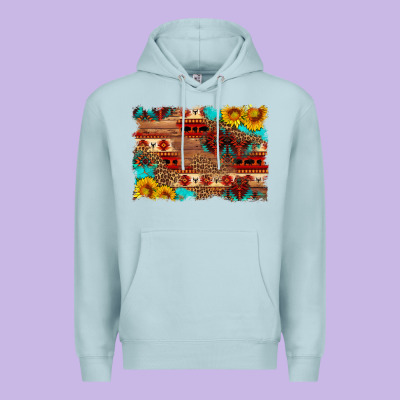 Aztec And Leopard Background Premium Hoodie Designed By Hra Design Shop