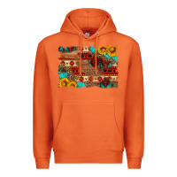 Carrot aztec and leopard background Premium Hoodie - HRA Design Shop