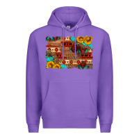 Purple aztec and leopard background Premium Hoodie - HRA Design Shop