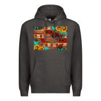 Smoke aztec and leopard background Premium Hoodie - HRA Design Shop