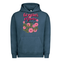 Pigment Midnight Navy gracias mama por tu infinito amor Urban Hoodie - JahusDesignShop