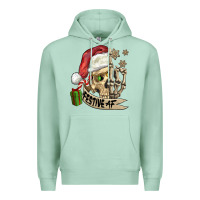 Seafoam festive af christmas skull Premium Hoodie - FaDigitalArtStudio