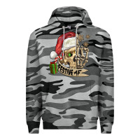 Slate Camo festive af christmas skull Premium Hoodie - FaDigitalArtStudio