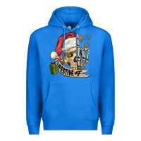 True Royal festive af christmas skull Premium Hoodie - FaDigitalArtStudio