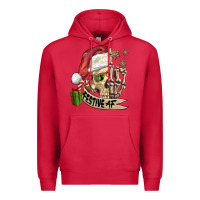 Cardinal festive af christmas skull Premium Hoodie - FaDigitalArtStudio