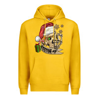 Lemon festive af christmas skull Premium Hoodie - FaDigitalArtStudio