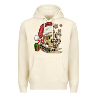 Sandshell festive af christmas skull Premium Hoodie - FaDigitalArtStudio