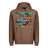 Chestnut western  american truck sunflowers  mousepad Premium Hoodie - HRA Design Shop