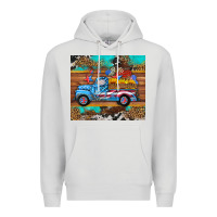 Dove Grey western  american truck sunflowers  mousepad Premium Hoodie - HRA Design Shop