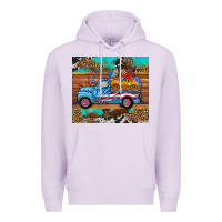 Lilac western  american truck sunflowers  mousepad Premium Hoodie - HRA Design Shop
