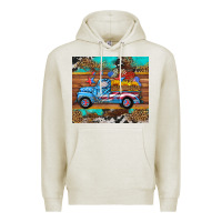 Oatmeal Heather western  american truck sunflowers  mousepad Premium Hoodie - HRA Design Shop