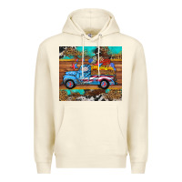 Sandshell western  american truck sunflowers  mousepad Premium Hoodie - HRA Design Shop