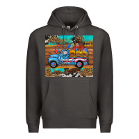 Smoke western  american truck sunflowers  mousepad Premium Hoodie - HRA Design Shop