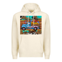 Tofu western  american truck sunflowers  mousepad Premium Hoodie - HRA Design Shop