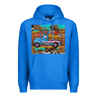 True Royal western  american truck sunflowers  mousepad Premium Hoodie - HRA Design Shop