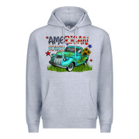 Heather Grey american honey Premium Hoodie - CowhideDigitalArt