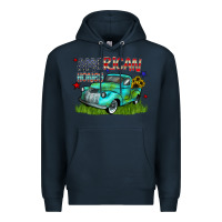 Navy american honey Premium Hoodie - CowhideDigitalArt
