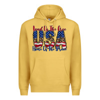 Antique Gold land of the free usa Premium Hoodie - RacoonDesign