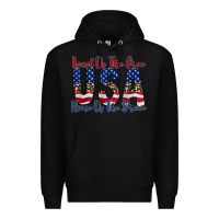 Black land of the free usa Premium Hoodie - RacoonDesign