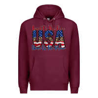 Burgundy land of the free usa Premium Hoodie - RacoonDesign