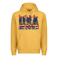 Mustard land of the free usa Premium Hoodie - RacoonDesign