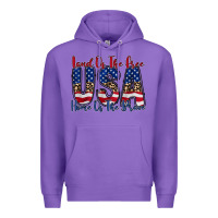 Purple land of the free usa Premium Hoodie - RacoonDesign