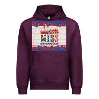 Mauve Wine 4th of july little miss America Urban Hoodie - HRA Design Shop