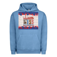 Pigment Pebble Blue 4th of july little miss America Urban Hoodie - HRA Design Shop