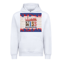 White 4th of july little miss America Urban Hoodie - HRA Design Shop