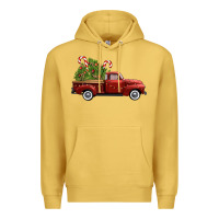 Antique Gold christmas trees truck Premium Hoodie - FaDigitalArtStudio