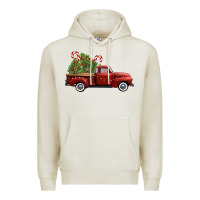 Oatmeal Heather christmas trees truck Premium Hoodie - FaDigitalArtStudio