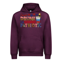 Mauve Wine i'm not drunk i'm patriotic Urban Hoodie - HRA Design Shop