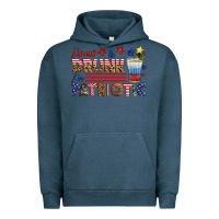 Pigment Midnight Navy i'm not drunk i'm patriotic Urban Hoodie - HRA Design Shop