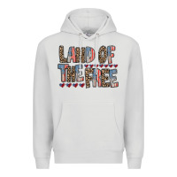 Dove Grey land of the free Premium Hoodie - RacoonDesign