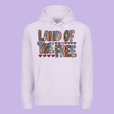 Land Of The Free Premium Hoodie Designed By Racoondesign