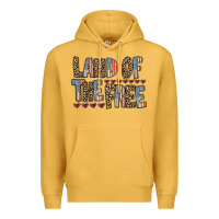 Mustard land of the free Premium Hoodie - RacoonDesign