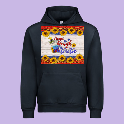I'm Not Drunk I'm Patriotic Urban Hoodie Designed By Hra Design Shop