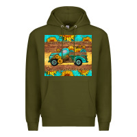 Army Green farm truck tumbler Premium Hoodie - HRA Design Shop
