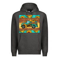 Charcoal Heather farm truck tumbler Premium Hoodie - HRA Design Shop
