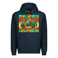 Navy farm truck tumbler Premium Hoodie - HRA Design Shop