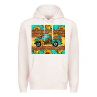 Pale Pink farm truck tumbler Premium Hoodie - HRA Design Shop
