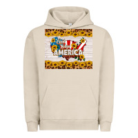 Pigment French Oak god bless america Urban Hoodie - HRA Design Shop