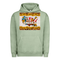 Pigment Oil Green god bless america Urban Hoodie - HRA Design Shop